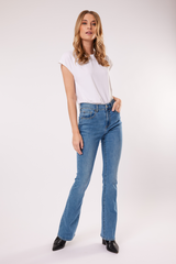 Loes flared jeans | Medium blauw