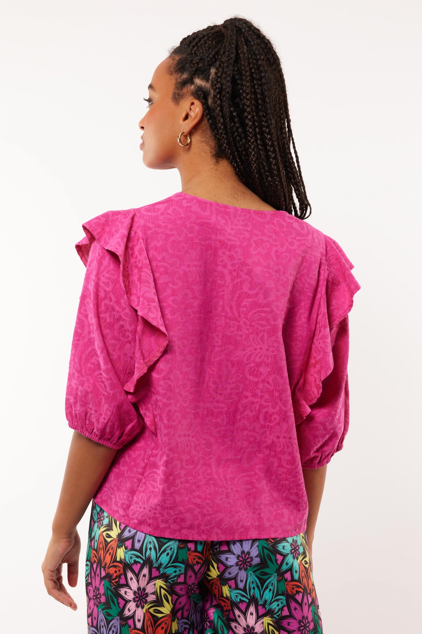 Amari blouse | Bright Pink