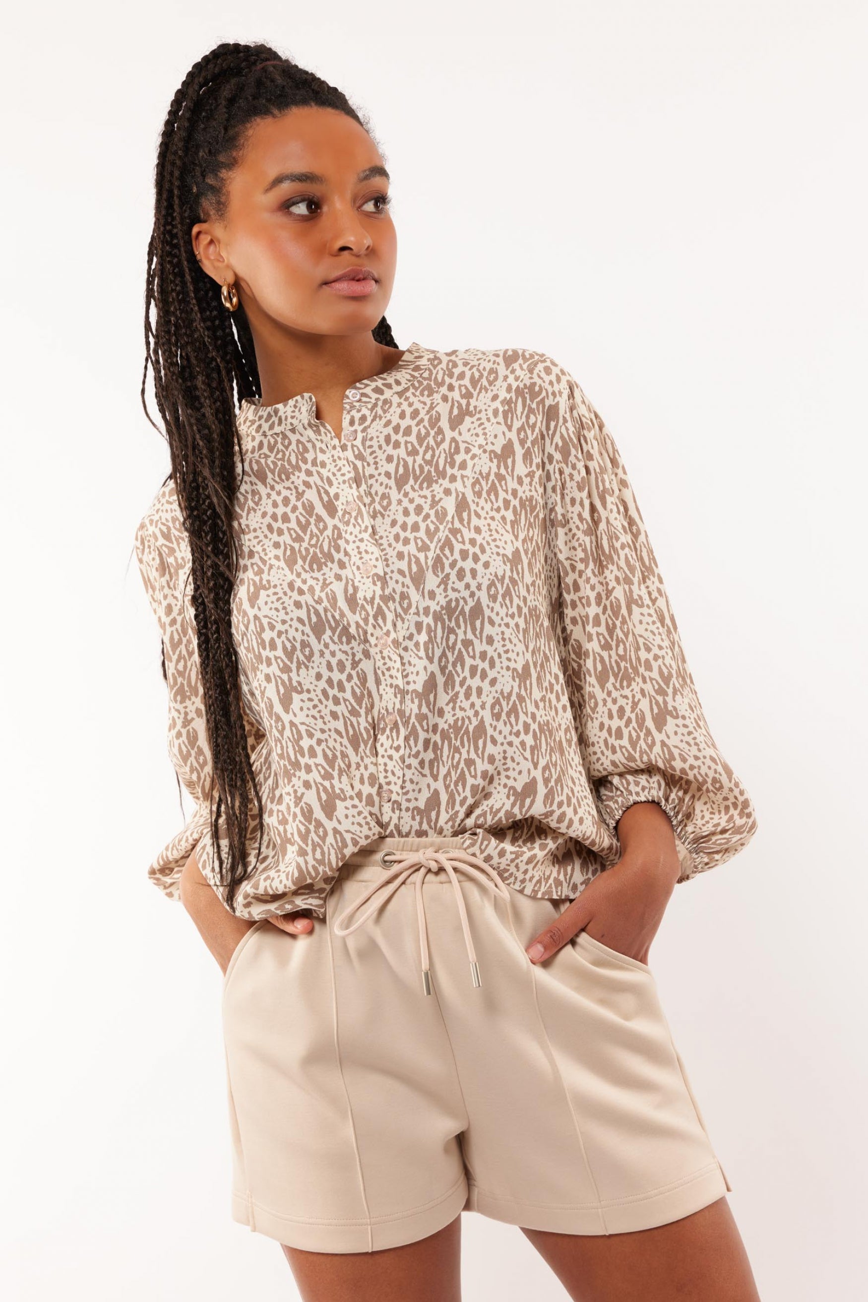 Azure blouse | Sand/Sahara