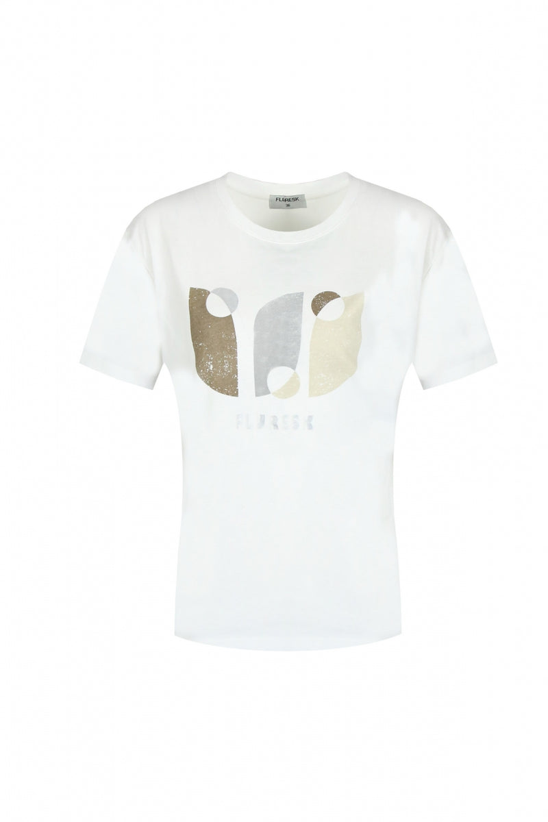 Joaz T-shirt | Offwhite/Zand