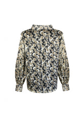 Filou blouse | Zwart/Sahara