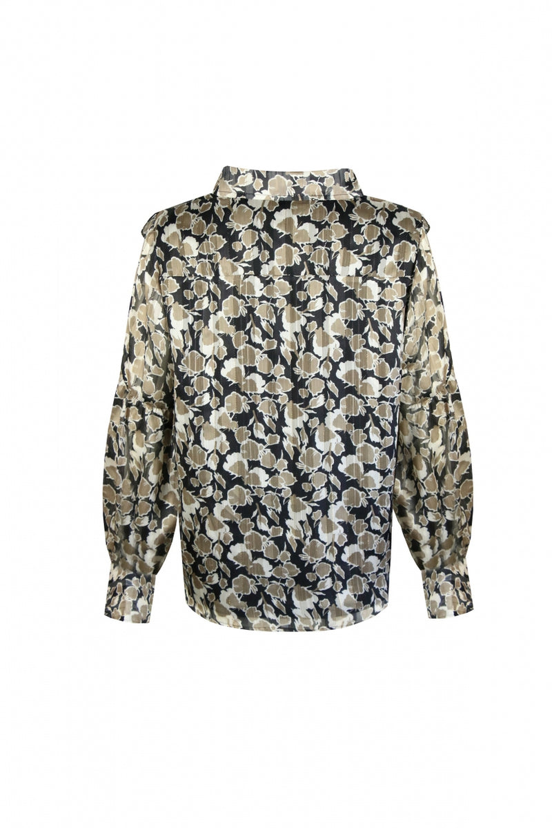 Filou blouse | Zwart/Sahara