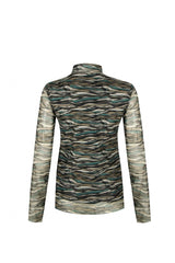 Austin top | Zwart/Saliegroen