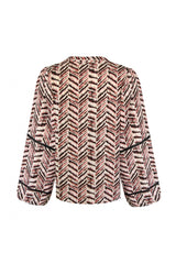 Mase blouse | Zand/Rouge