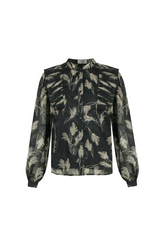 Ayra blouse | Zwart/Kiezel