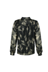 Ayra blouse | Zwart/Kiezel