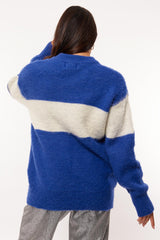 Dezzy trui | Roomwit/Koningsblauw