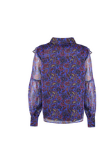 Jazli blouse | Koningsblauw/Cyclaam