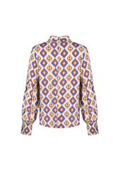 Pearl top | Kiezel/Koningsblauw
