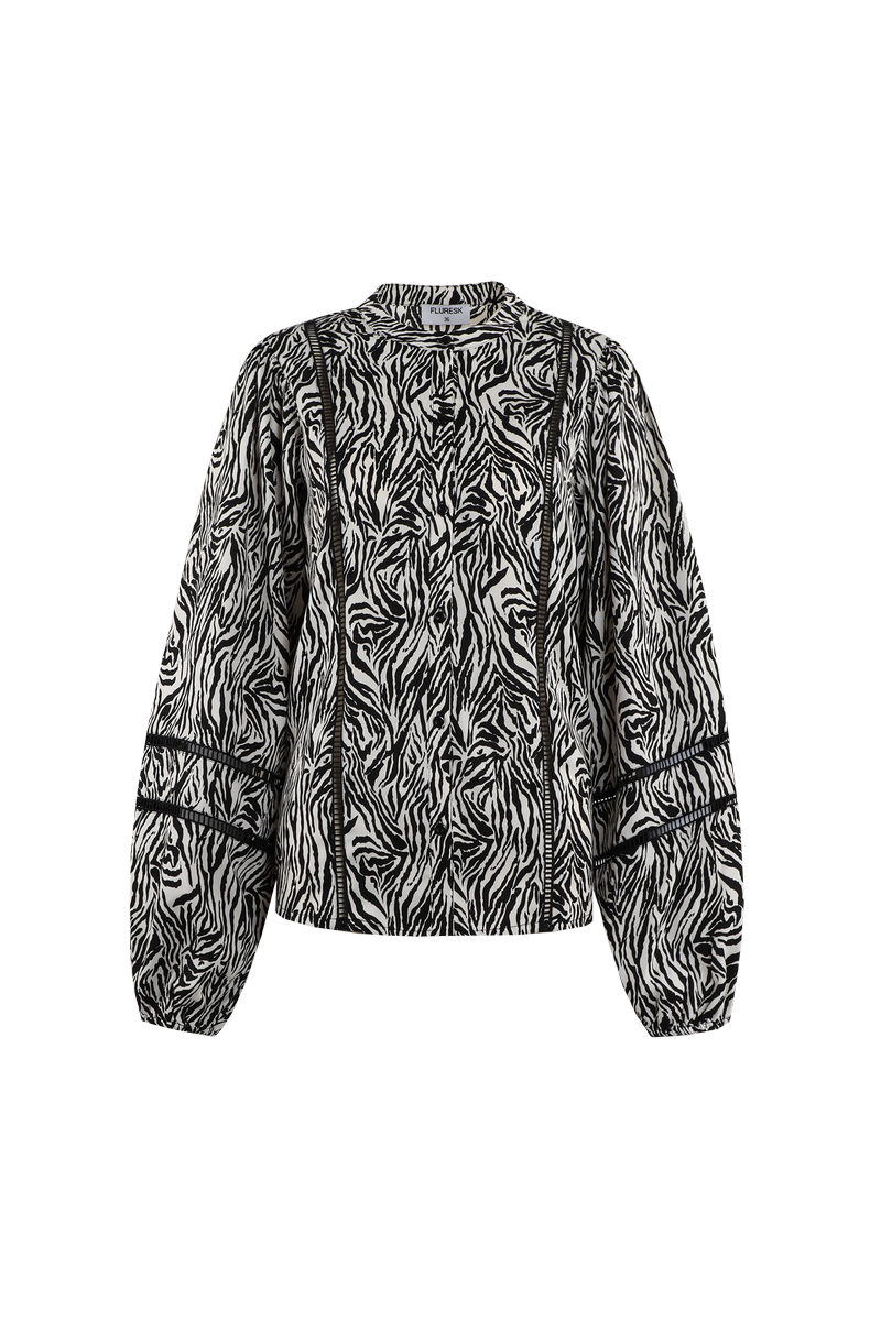 Lotis blouse | Zwart/Zand