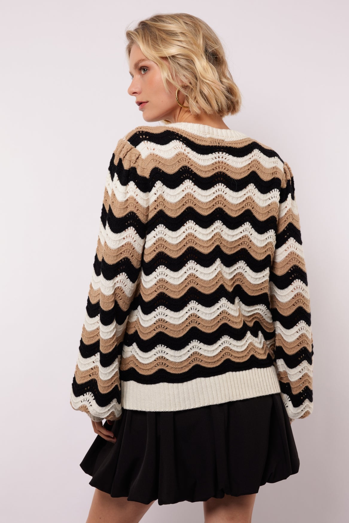 Narelle trui | Khaki/Black
