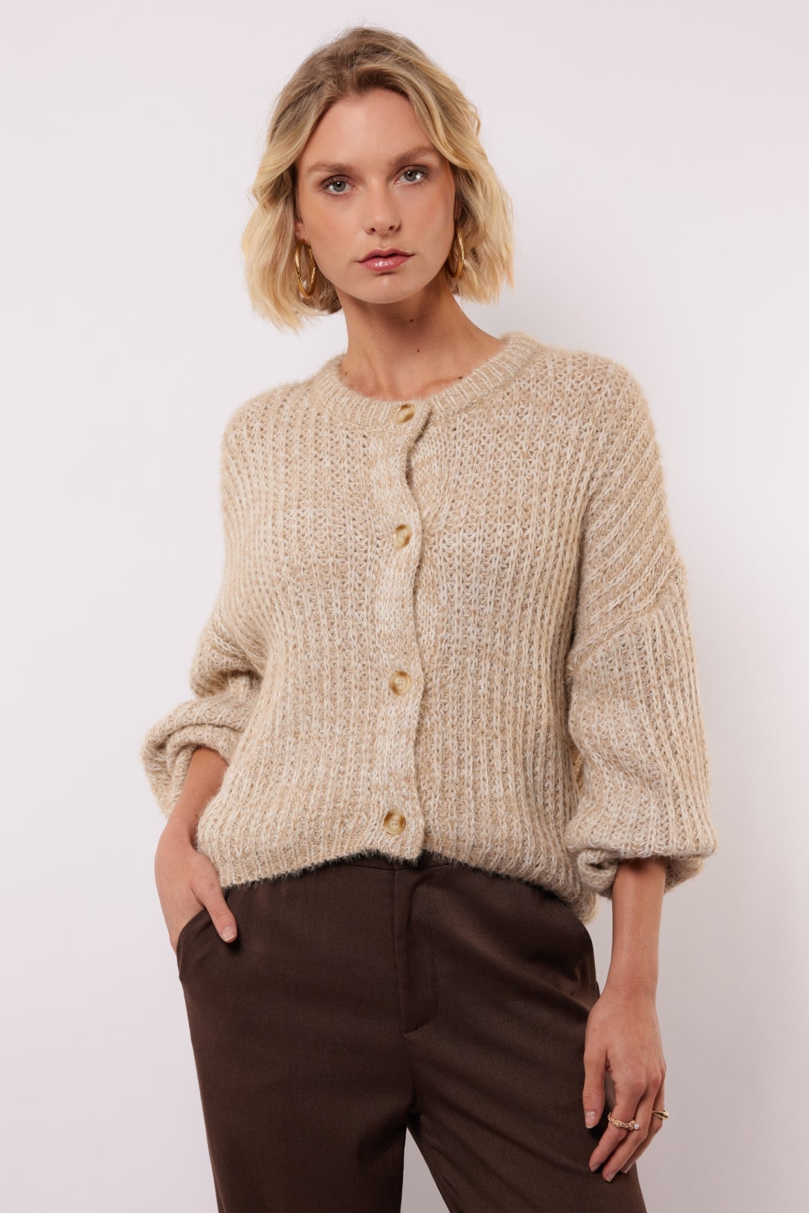 Kalista vest | Khaki/Offwhite