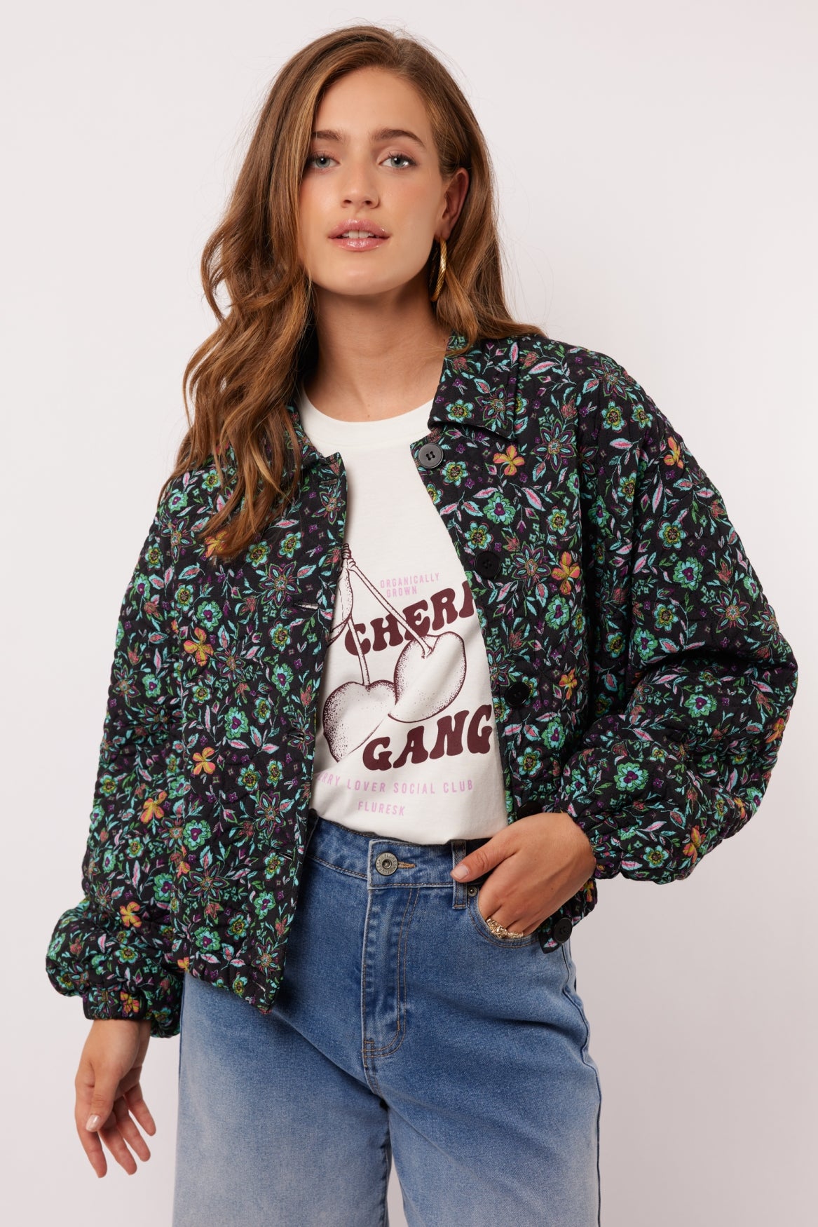 Maribel jacket | Black/Marine Blue