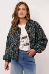 Maribel jacket | Black/Marine Blue