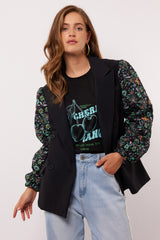 Myrha Blazer | Black/Marine Blue
