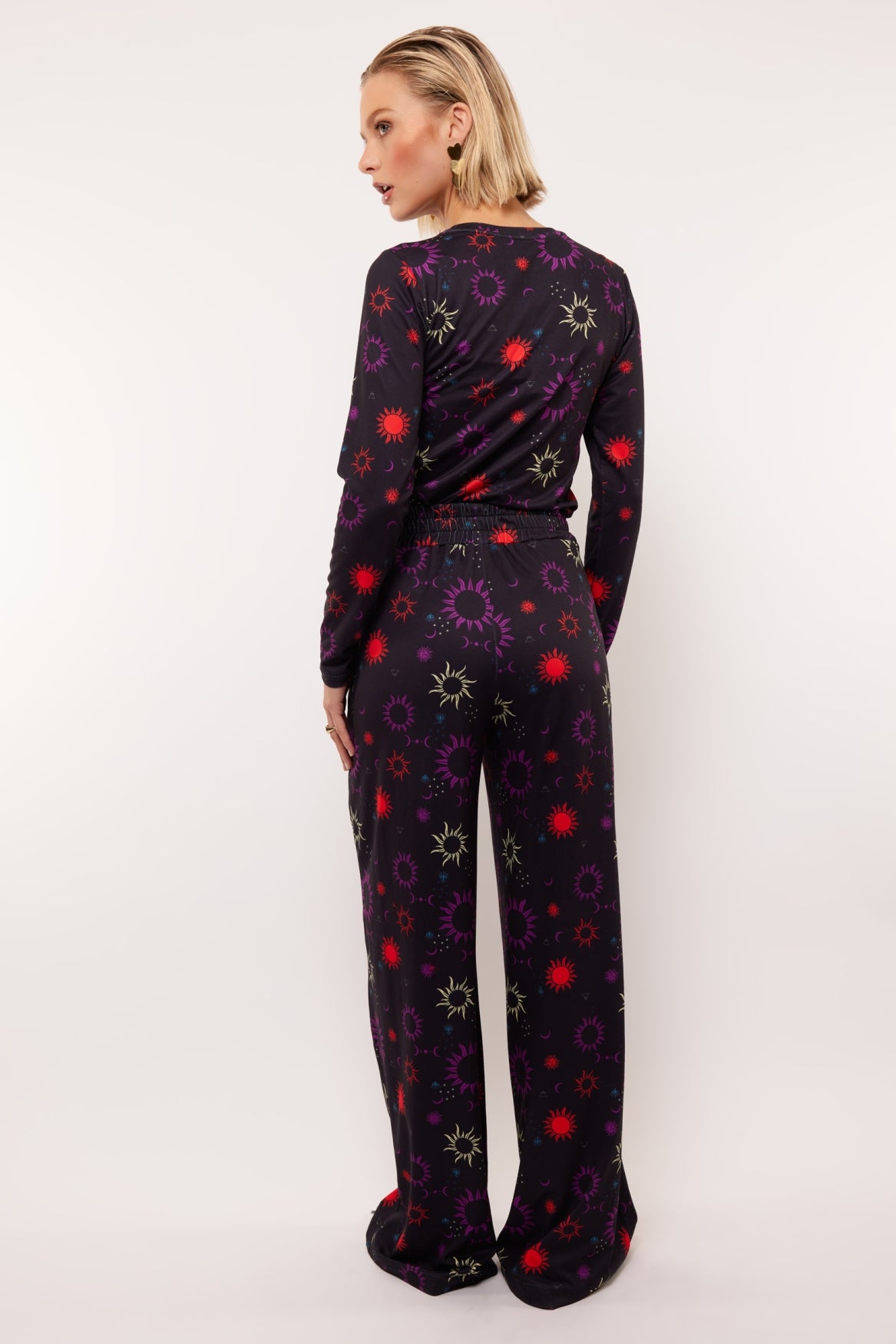 Lydia broek | Black/Warm Purple