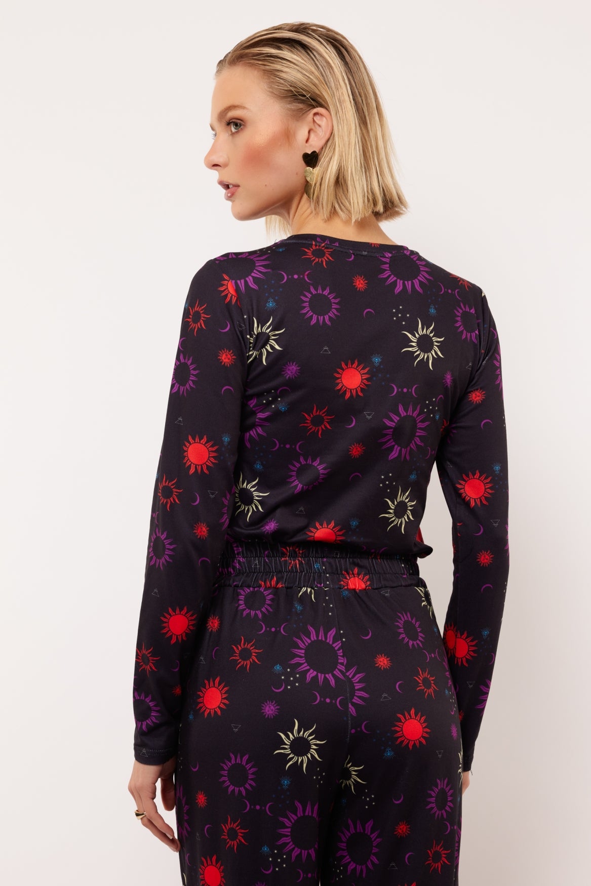 Eden top | Black/Warm Purple