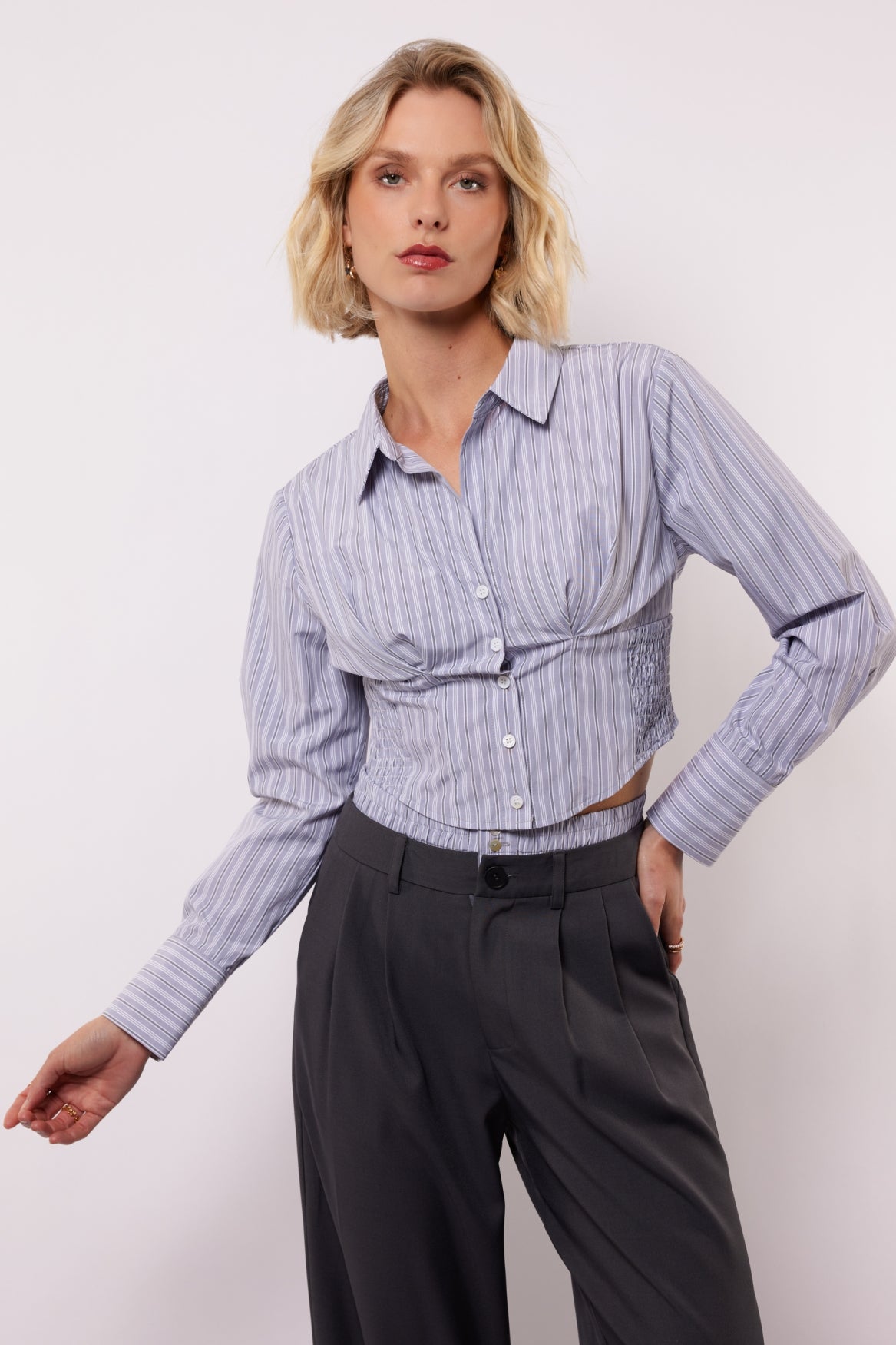 Nivya blouse | Light Gray