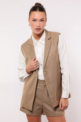 Joelle gilet | Warm Taupe
