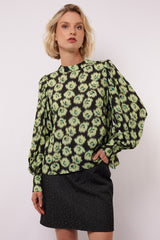Kalista top | Black/Matcha Green