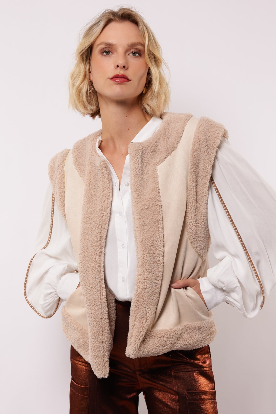 Reese gilet | Warm Taupe