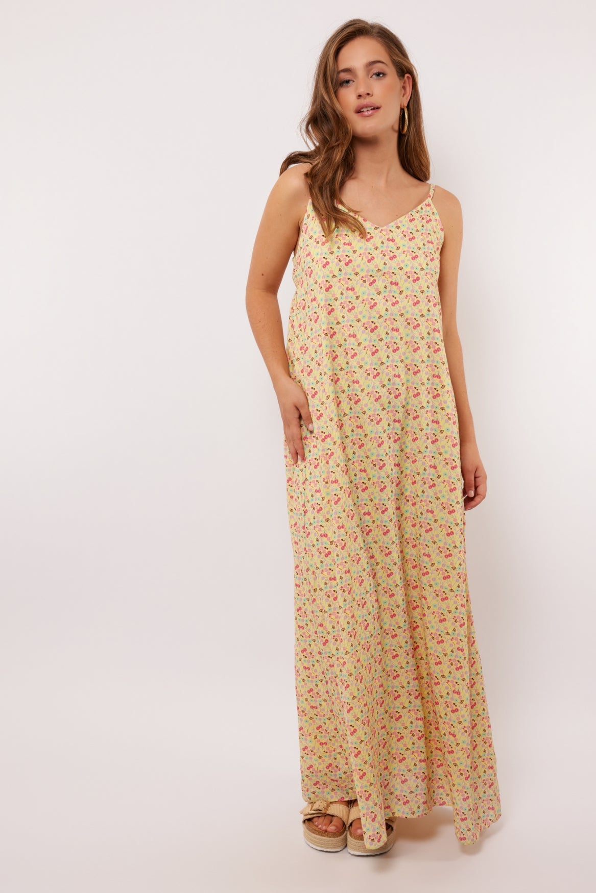 Claudie jurk | Sunbeam Yellow/Piggy Pink