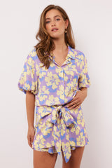 Viviana blouse | Sunbeam Yellow/Persian Jewel