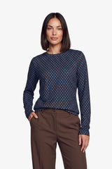 Eden top | Dark Chocolate/Celestial Blue