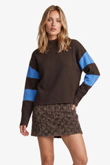 Lizzy gebreide top | Dark Chocolate