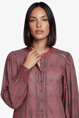 Zana blouse | Rosy brown/Tango Blush