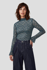 Leena top | Azure Green