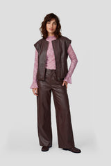 Fauve gilet | Dusky Maroon