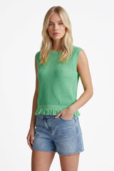Aiden gebreide top | Vivid Green