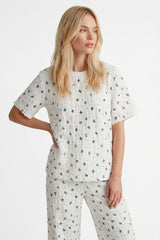 Haily top | Offwhite/Black