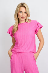 Paige top | Bright Pink
