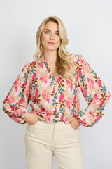 Belkis blouse | Sand/Saffron Orange