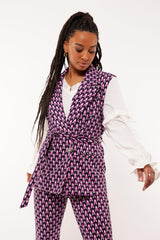 Fresia gilet | Salvia Purple/Black