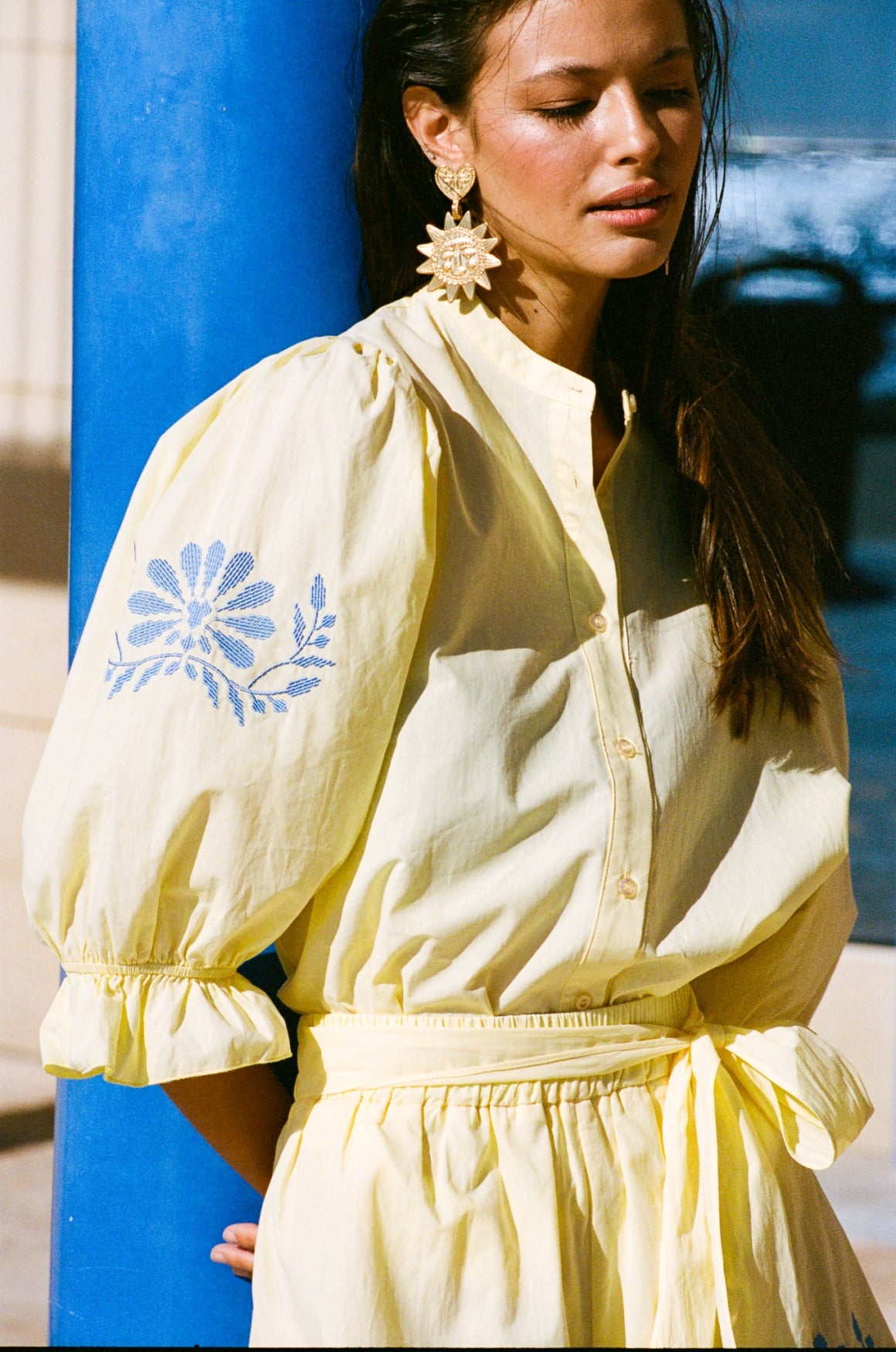 Marlowe blouse | Sunbeam Yellow/Persian Jewel