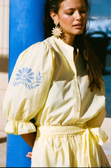 Marlowe blouse | Sunbeam Yellow/Persian Jewel
