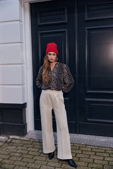 Lois top | Sahara/Zwart