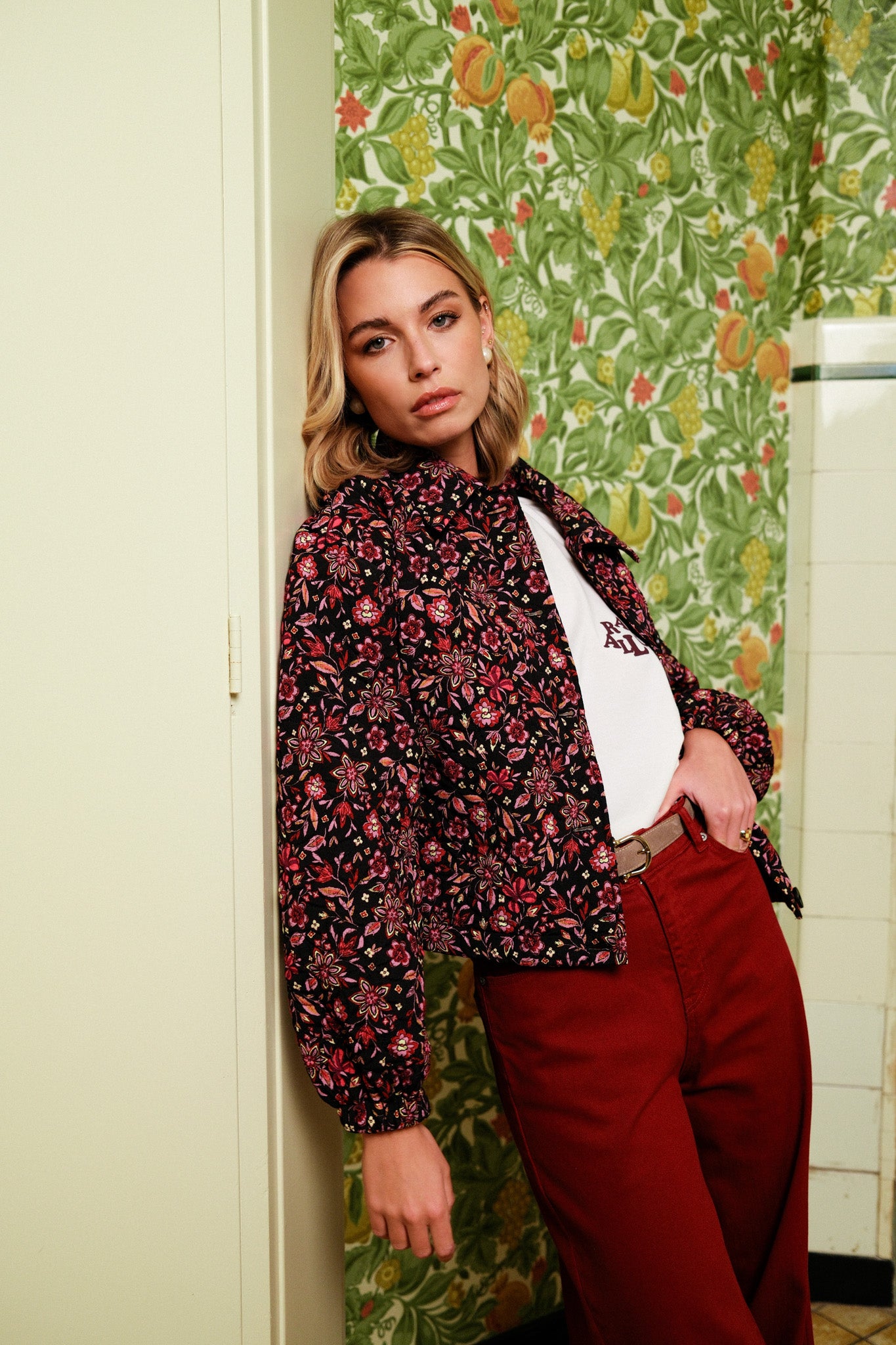 Maribel jacket | Black/Dusty Mauve