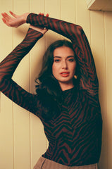 Lawrence top | Mocha Brown/Black
